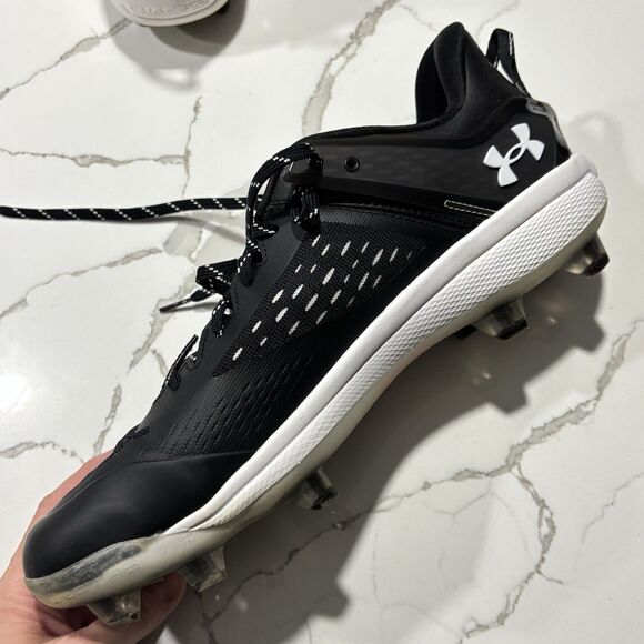 Under Armour Men’s Yard Low MT TPU Baseball Cleats Black Lace Up Size 13 - Picture 8 of 15